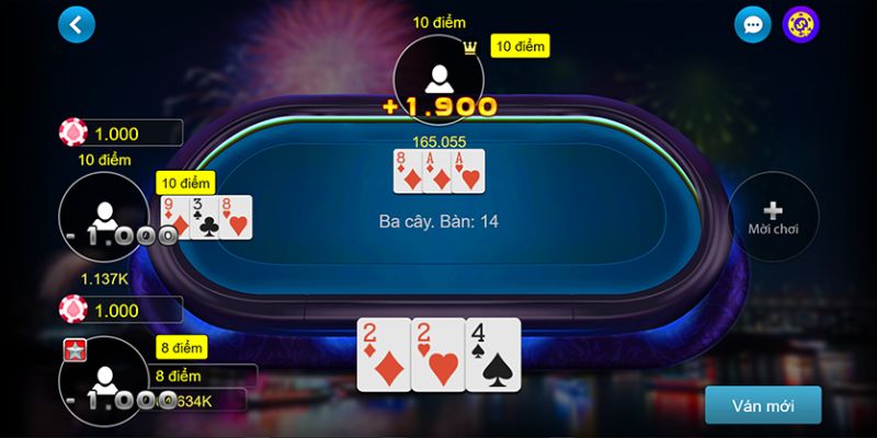 Cược thủ cần quan sát đối thủ để có chiến thuật chơi Ba cây phù hợp