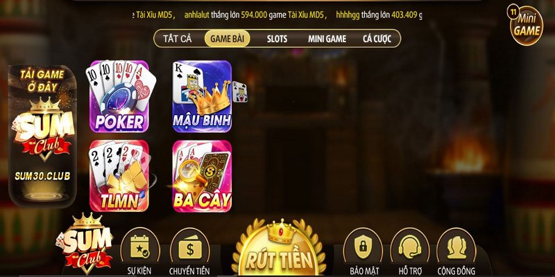 Game bài tại cổng game Sumclub đa dạng và đặc sắc Game bài tại cổng game Sumclub đa dạng và đặc sắc